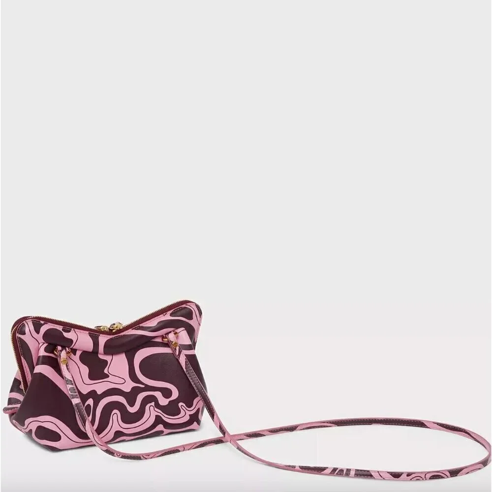 MANSUR GAVRIEL Mini M Frame Bag Flamingo Plum Womens Size OS - Picture 3 of 16